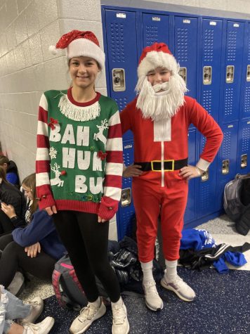 Dec 15: Ugly Holiday Sweater Day
7th graders Addalyn Boleski, Jack Lauer