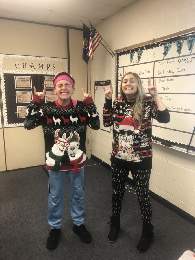 Dec 15: Ugly Holiday Sweater Day
Comet Math Teacher Mrs. Vandoren
7th grader Vincent Henderson