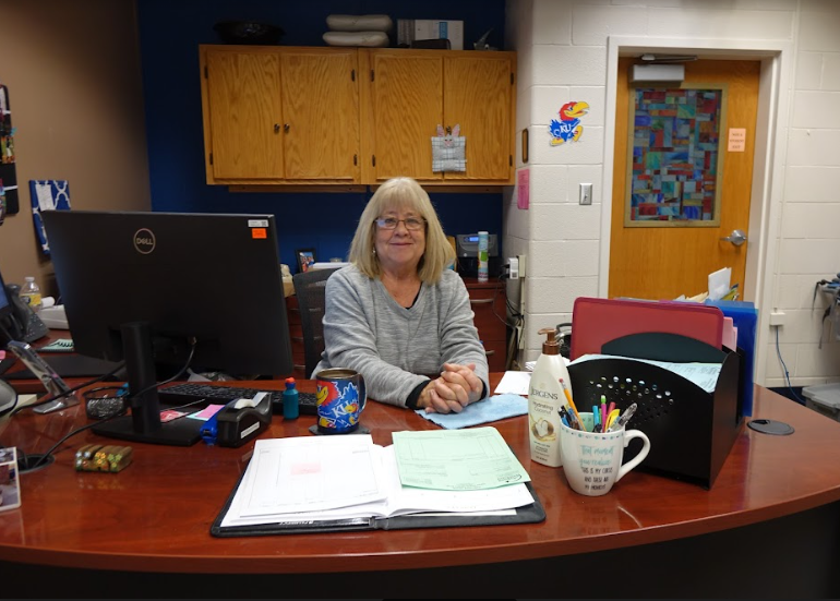 On January 25th, Mrs. McDowell, who has been a secretary at WRMS for 16 years, deals with money and organizes checks in her office as part of her role as the school accounting secretary. Story by Peyton Glaze.
