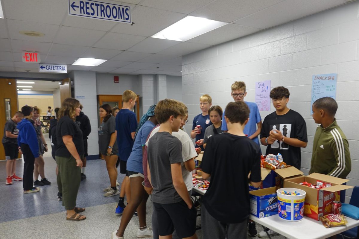 During 3rd lunch WERC staff held a snack sale, by the cafeteria, so kids could come and get snacks during lunch, on September 15th. 