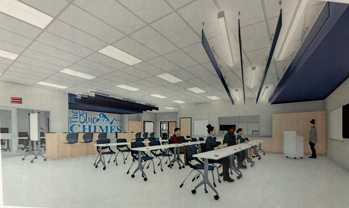 A rendering of the AV + Journalism classes including interview rooms.