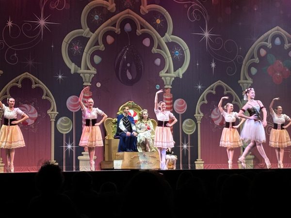 Olive McCurry (close left) and other dancers perform the Hungarian dance during The Nutcracker held at Topeka Performing Arts Center on Sunday, December 10.