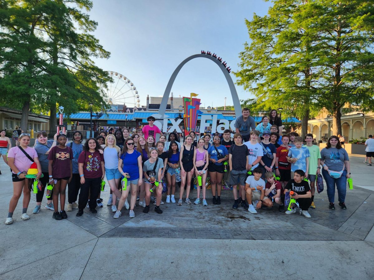 8th grade orchestra students at Six Flags on May 18th. 