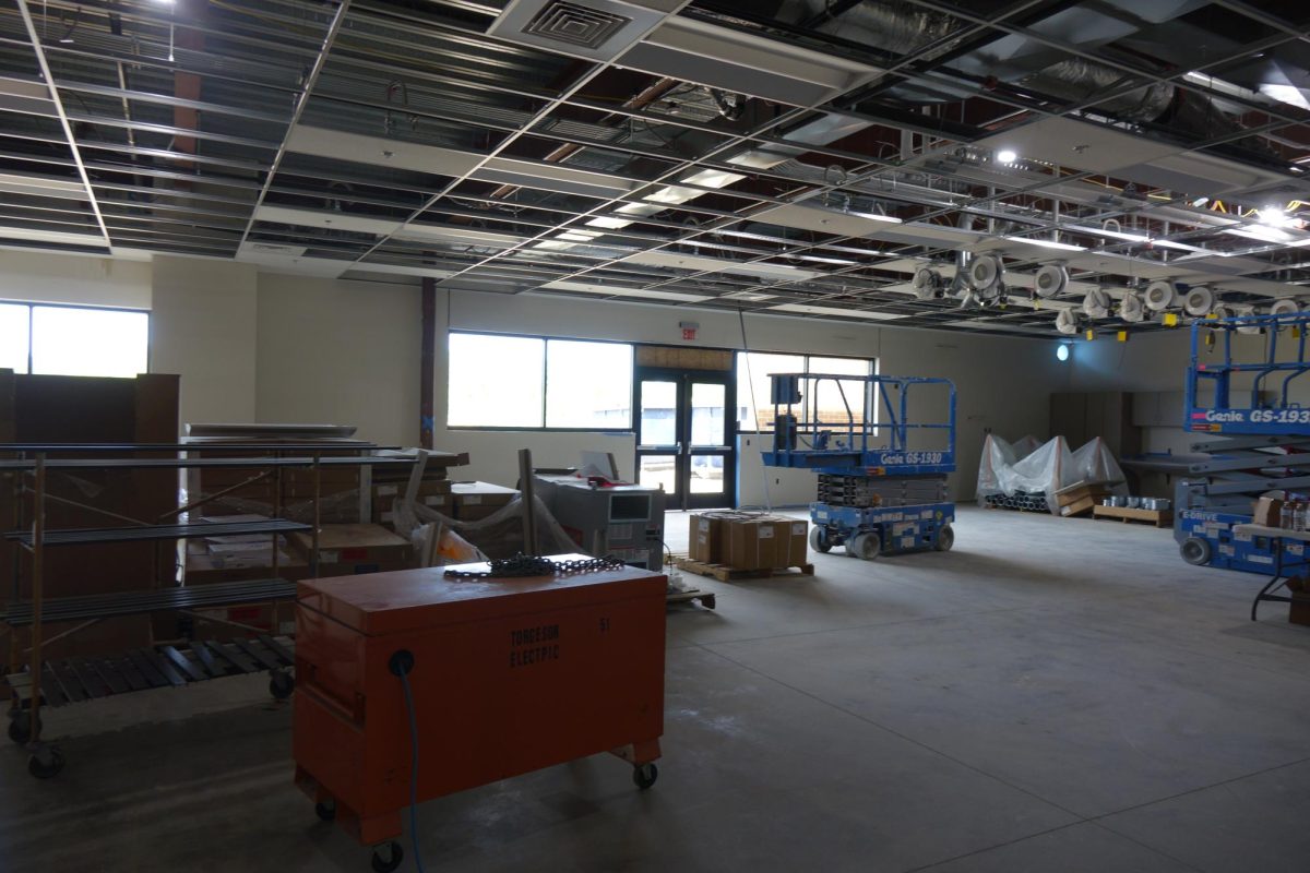 The woodworking room in the new CTE building on May 8th.