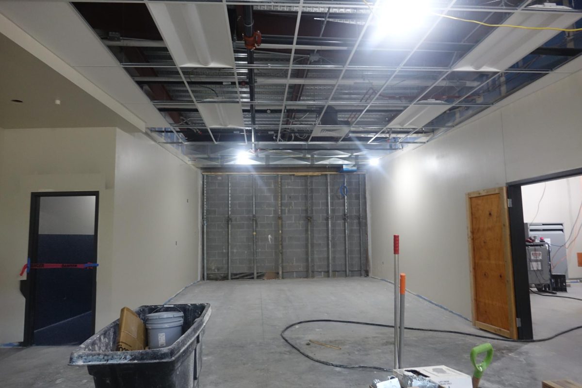 The entrance to the JROTC department, before the wall has been broken down and turned into an entrance. The JROTC will also undergo renovations.
