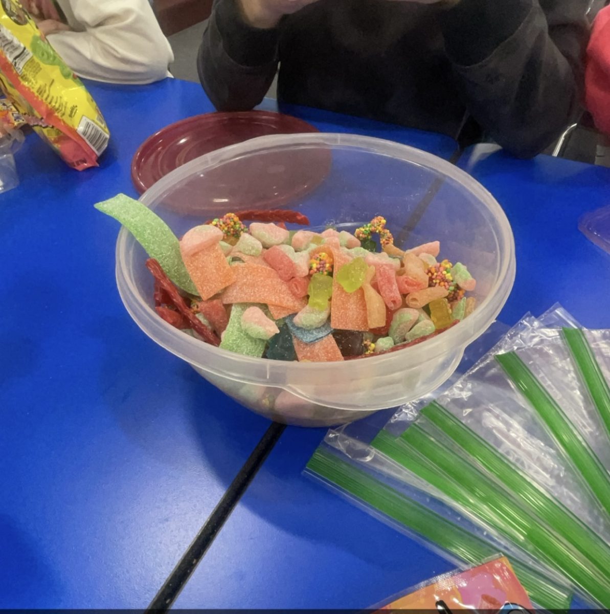 Candy salads, which started as a Tiktok trend, are now being created by students at lunch, on bus rides, and at sporting events.