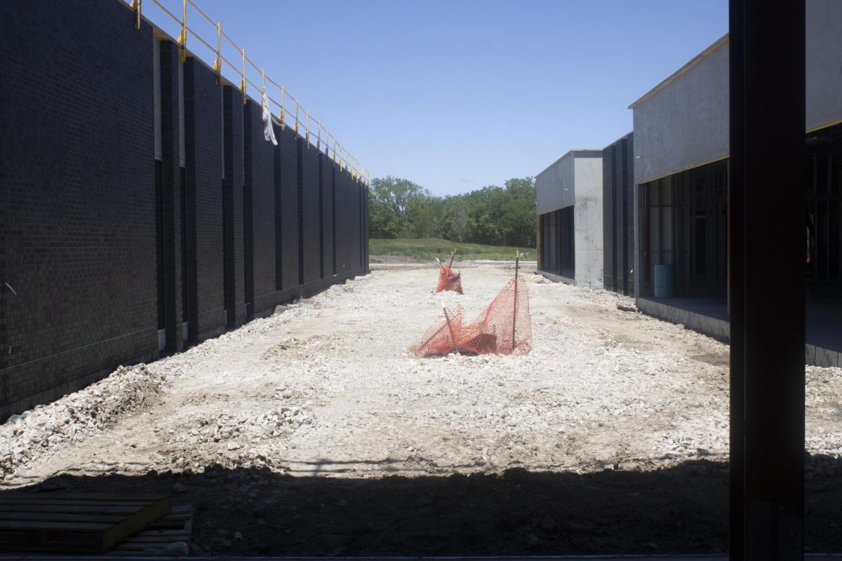 This is a courtyard area between team pods. Superintendent Dr. Scott McWilliams loves being a part of this bond project of building the new middle school, “I love it, it’s absolutely amazing because when we're finished it's going to look really good.”