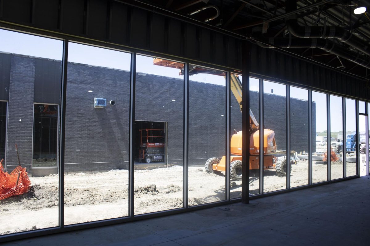 This is a courtyard between two grade level spaces. Creating natural light was an important part of the design of the building.