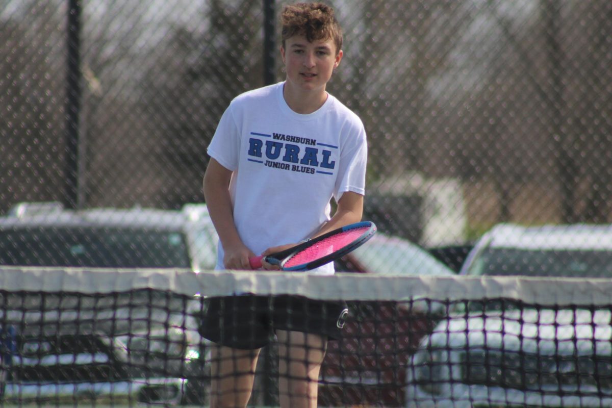 Braxton Ullery, an 8th grade tennis player, has been playing tennis over the summer, and carried it through the year (3-4 months). He said, “My favorite memory when I hit my hardest severe, and I actually made it.” Ullery’s favorite shot to do at practice is a tweener. 
