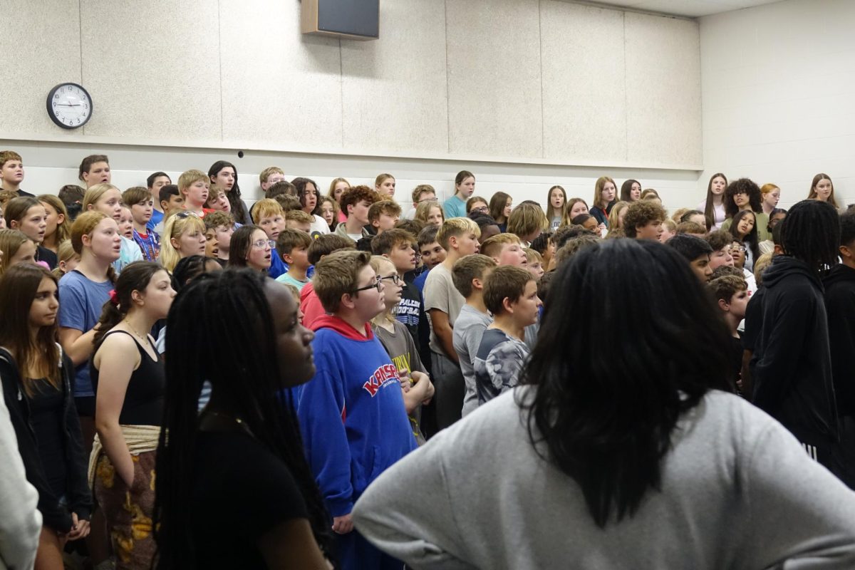 On Nov. 4th, 7th grade chorus rehearses for their concert on Nov. 7th.