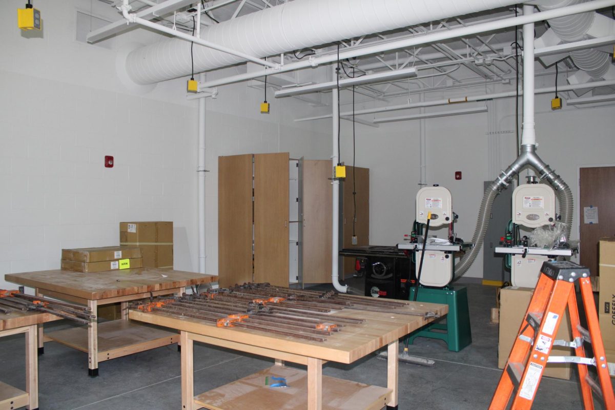 The wood shop room at WRNMS on April 11.