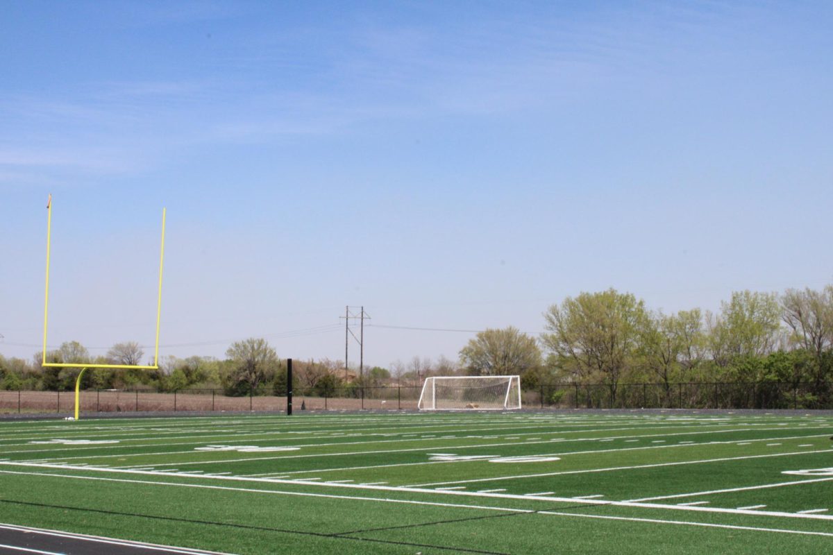 The fotball field at WRNMS on April 11. Current seventh grade principal, Mr. Chesmore will be moving to WRNMS this fall, and will be the athletics director. With the split, the sports programs will be affected, according to Chesmore.”It will provide many more opportunities for our students to participate. More students participating, competing and improving their skills should increase the success of our HS programs.”